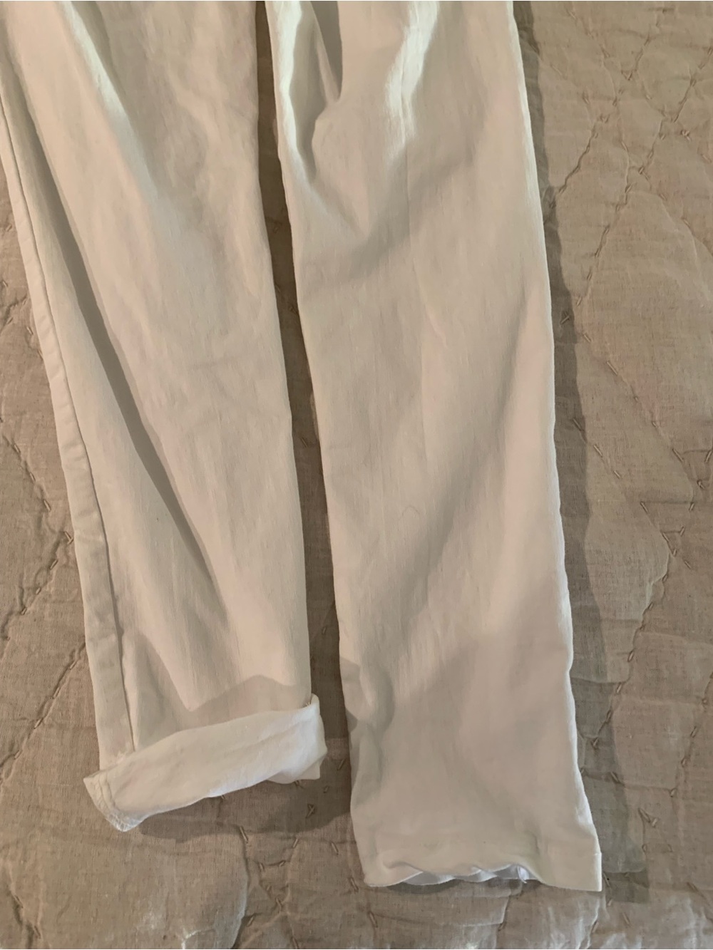 Venti6 White Drawstring Zip Pocket Pants; Size Small - Picture 6 of 8